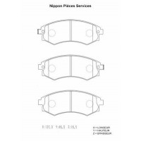 H360I09 NPS Комплект гальмівних колодок дисковий гальм