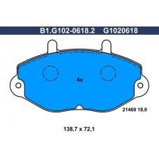 B1.G102-0618.2 GALFER Комплект гальмівних колодок дисковий гальм