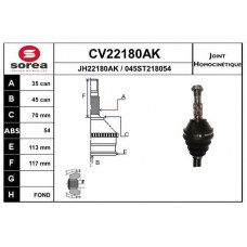 CV22180AK EAI Шарнирный комплект, Привідний вал