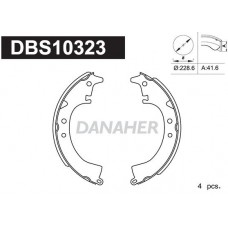 DBS10323 DANAHER Комплект гальмівних колодок