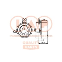 Натяжний ролик ремінь ГРМ IAP QUALITY PARTS 127-09070