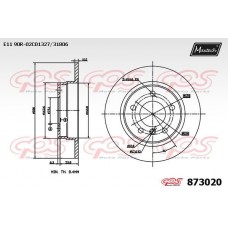 873020 MAXTECH Гальмівний диск