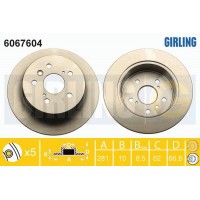 6067604 GIRLING Гальмівний диск