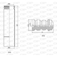 DCK5025.04 OPEN PARTS Пилозахисний комплект амортизатор
