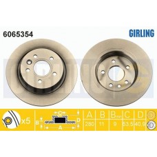 6065354 GIRLING Гальмівний диск