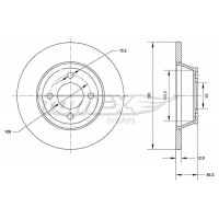 TX 71-03 TOMEX Brakes Гальмівний диск