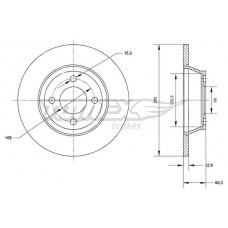 TX 71-03 TOMEX Brakes Гальмівний диск