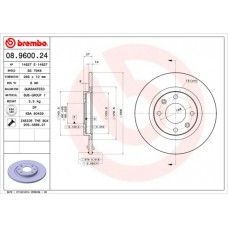 08.9600.24 BREMBO Гальмівний диск