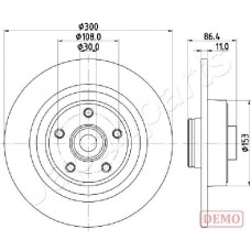 DP-0702C JAPANPARTS Гальмівний диск