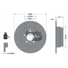 BDS1751 BENDIX Braking Гальмівний диск