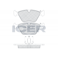 181550 ICER Комплект гальмівних колодок дисковий гальм