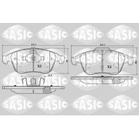 6214026 SASIC Комплект гальмівних колодок дисковий гальм