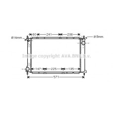 DN2250 AVA QUALITY COOLING Радіатор охолодження двигуна