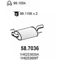 58.7036 ASSO Глушник вихлопних газів кінцевий