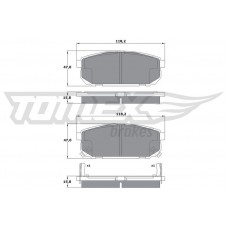 TX 14-95 TOMEX Brakes Комплект гальмівних колодок дисковий гальм
