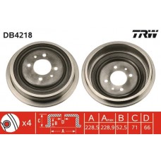 DB4218 TRW Гальмівний барабан