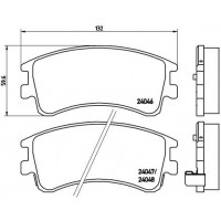 P 49 032 BREMBO КомплеК т гальмівних колодок, дискове гальмо