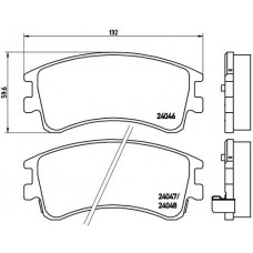 P 49 032 BREMBO КомплеК т гальмівних колодок, дискове гальмо