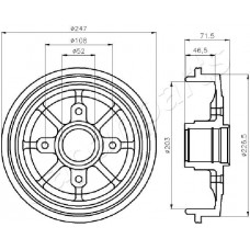 TA-0610 JAPANPARTS Гальмівний барабан