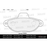 E100203 MILES Комплект гальмівних колодок дисковий гальм