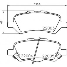 8DB 355 036-951 HELLA Комплект гальмівних колодок дисковий гальм