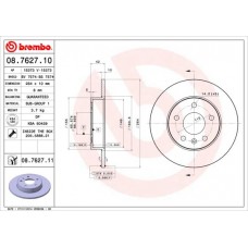 08.7627.11 BREMBO Гальмівний диск