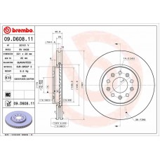 09.D608.11 BREMBO Гальмівний диск