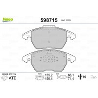 598715 VALEO Комплект гальмівних колодок дисковий гальм