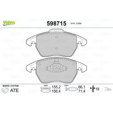 598715 VALEO Комплект гальмівних колодок дисковий гальм