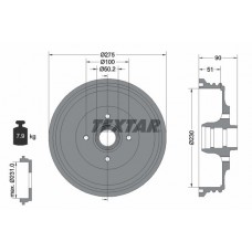 94018900 TEXTAR Гальмівний барабан