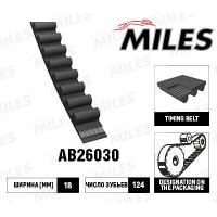 AB26030 MILES Зубчастий ремінь