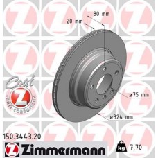 150.3443.20 ZIMMERMANN Гальмівний диск