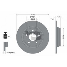 BDS1590 BENDIX Braking Гальмівний диск