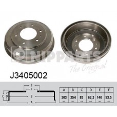 J3405002 NIPPARTS Гальмівний барабан