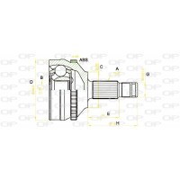 CVJ5222.10 OPEN PARTS Шарнирный комплект, Привідний вал