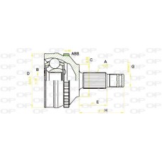 CVJ5222.10 OPEN PARTS Шарнирный комплект, Привідний вал