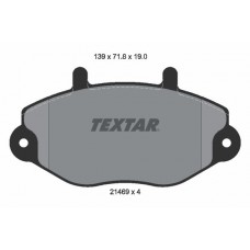 2146901 TEXTAR Комплект гальмівних колодок дисковий гальм