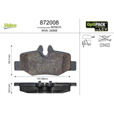 872008 VALEO Комплект гальмівних колодок дисковий гальм