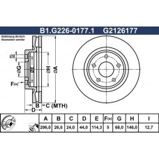 B1.G226-0177.1 GALFER Гальмівний диск