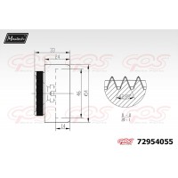 72954055 MAXTECH Поршень корпус скоби гальма