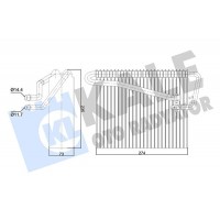 350050 KALE OTO RADYATÖR Випарник кондиціонера