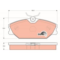 GDB1405 TRW Комплект гальмівних колодок дисковий гальм