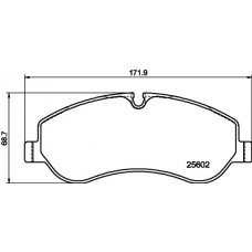 MDB3369 MINTEX Комплект гальмівних колодок дисковий гальм