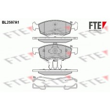 BL2597A1 FTE Комплект гальмівних колодок дисковий гальм