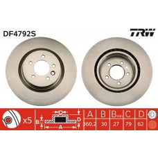 DF4792S TRW Гальмівний диск