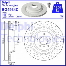BG4934C DELPHI Гальмівний диск