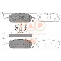 704-00101 IAP QUALITY PARTS Комплект гальмівних колодок дисковий гальм