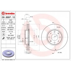09.9997.10 BREMBO Гальмівний диск