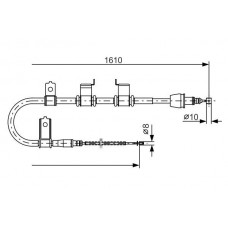 1 987 482 070 BOSCH Тросик, cтояночный тормоз