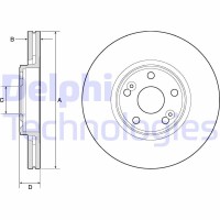 BG4746C DELPHI Гальмівний диск